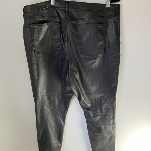 NWOT Banana Republic High Rise Skinny Coated Jeans Black SZ 18 - Picture 5 of 15